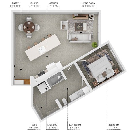 A3 Floor Plan at Level, Des Moines Iowa   